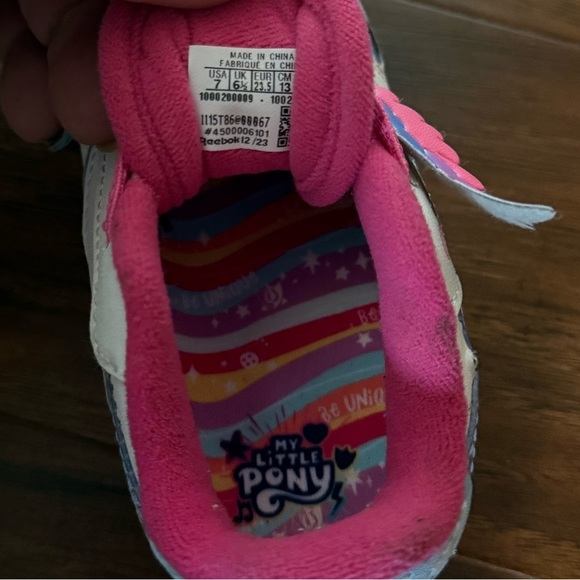 Reebok My Little Pony Zip Storm Light up/Flash Pink and Blue Sneakers-Size 7 - Picture 15 of 15